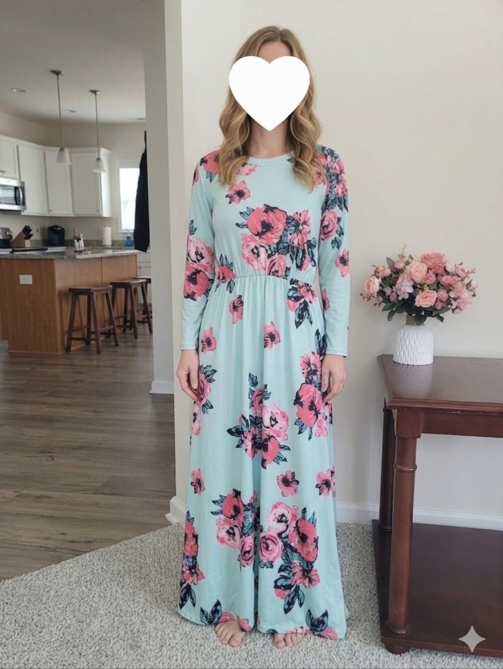 Floral Print Long Dress
